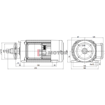 MSC74 2,2kW 1410obr/min 400V Lewy